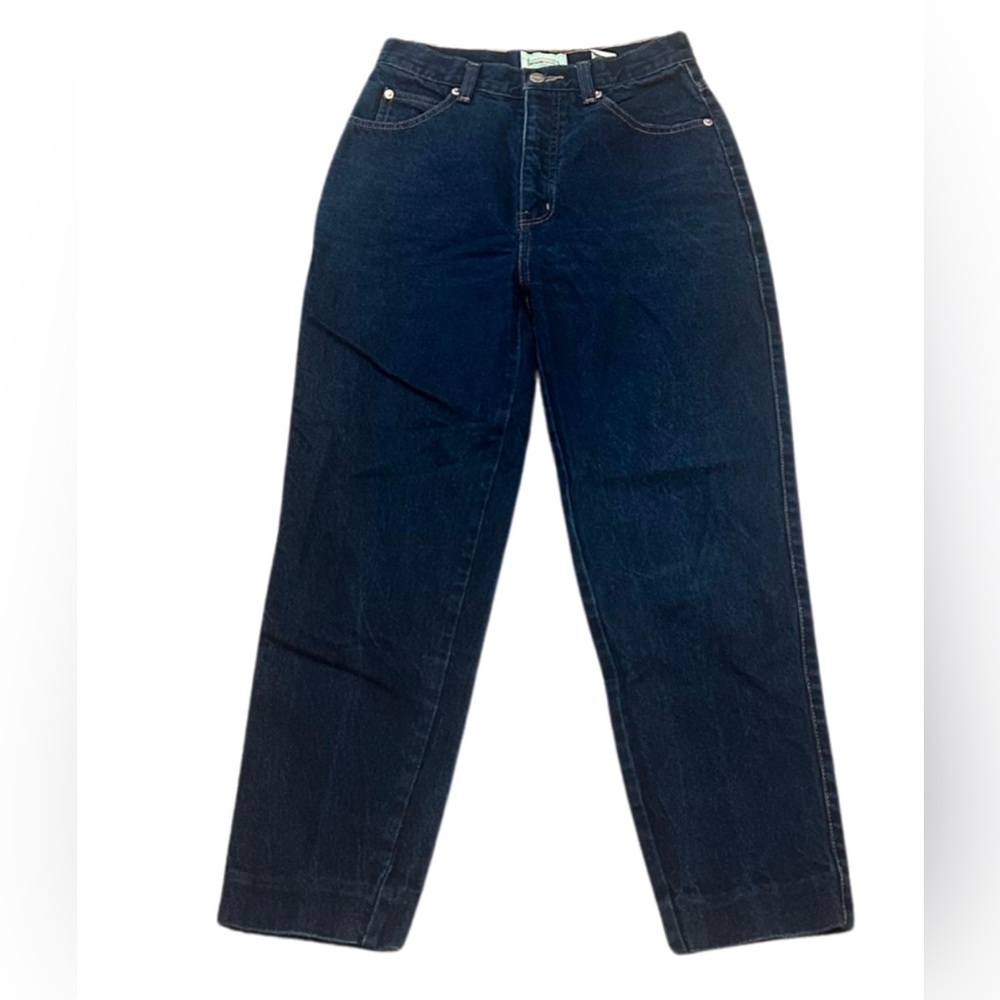 Vintage Sasson High Waist Straight Leg Cropped Jeans | Indigo Blue | W27 x L24.5